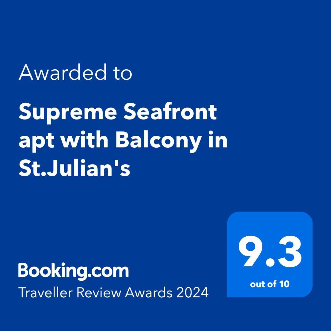 Supreme Seafront Apt With Balcony In St.Julian'S سانت جوليان المظهر الخارجي الصورة
